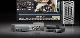 A liquid crystal display (lcd) computer monitor. Ultrastudio Blackmagic Design