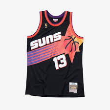 Maybe you're more of a nash era road purple or even the new civic pride jerseys? Steve Nash Phoenix Suns 96 97 Hwc Swingman Jersey Black Throwback