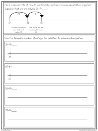Using Friendly Numbers An Addition Strategy Number Worksheets Addition Strategies Teaching Math Elementary