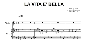Una delle più belle colonne sonore composte dal grande autore john wiliams. Piovani La Vita E Bella Violin And Piano Sheet Youtube