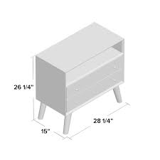 Grady mid century 2 drawer nightstand. Parocela 2 Drawer Nightstand Reviews Allmodern