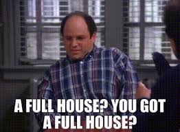 YARN | A full house? You got a full house? | Seinfeld (1989) - S06E13 The  Scofflaw | Video gifs by quotes | fcde4746 | 紗