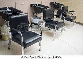 salon hair sinks. hair salon a row of