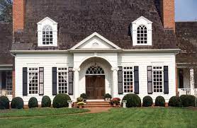 Gray cedar shake siding with a warm brown undertone. Home Improvement Archives Traditional Home Exteriors White House Black Shutters Traditional Exterior
