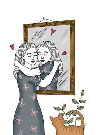 No need to find printable art; Self Love Poster Body Positive Art Love Yourself Print Body Positivity Self Love Art Self Love Gift Love Yourself Gift Body Positive Body Positivity Art Positive Art Mirror Illustration