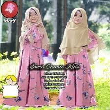 Model gamis motif full printing untuk penampilan makin manis. 30 Model Baju Gamis Anak Terbaru 2020 Muda Co Id