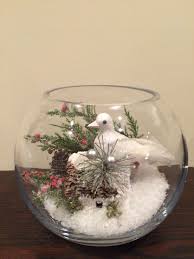 Bubble Bowl Made With Winter Scene Of Snow Berries House And White Bird Weihnachten Im Glas Deko Weihnachten Dekoration Weihnachtstisch Dekoration