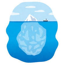 氷山の一角のイラスト | かわいいフリー素材集 いらすとや