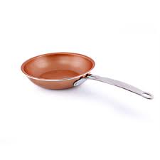 Using metal implements, harsh scouring pads, or chemical abrasives can damage or destroy cooking surface. Copper Chef Round Fry Pan Non Stick Frying Pan Copper Colored Aluminum Pan Cookware Alexnld Com