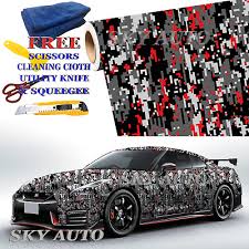 Camo truck wraps otherwise known as camouflage truck graphics will make your business outstanding among its rivals. Large Elite Red Camouflage Vinyl Car Wrap Camo Film Sheet Roll Adhesive Parts Accessories Automotive