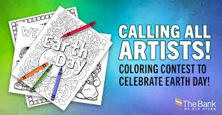 In order to color all four mini coloring pages, you need blue, brown, gray, green, orange, purple, red, and yellow markers, crayons, or colored pencils. Earth Day Celebration Coloring Contest