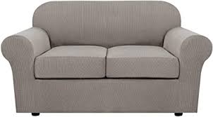 Check to see whether yours come with the straps if not you may need to purchase the straps such as this sofa slipcover holder. Amazon Com 3 Piece Stretch Sofa Covers For 2 Cushion Loveseat Couch Covers For Living Room Sofa Slipcovers Furniture Cover Base Cover Plus 2 Seat Cushion Covers Thicker Jacquard Fabric Medium Sofa Taupe Home