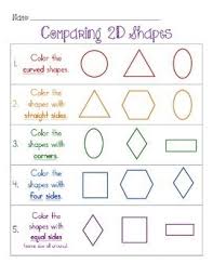 Comparing 2d Shapes Shapes Lessons 2d Shapes Math Geometry