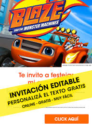 The series revolves around blaze and aj, a monster truck and human driver duo, respectively, as they have adventures in axle city. 6 Free Blaze And The Monster Machines Birthday Invitations For Edit Customize Print Or Send Via Whatsapp Fiestas Con Ideas
