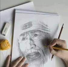 Sai Baba Pencil Sketch Portrait Amazing Art Painting Mandala Art Lesson