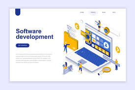 Software Development Modern Flat Design Isometric Concept Portfolio Web Design Software Development Corporate Web Design
