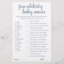 Chic Baby Shower Dusty Blue Celebrity Name Game Shower Gifts Diy Customize Creative Baby Name Game Celebrity Baby Names Celebrity Name Game