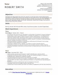 Tutor Resume Samples Qwikresume
