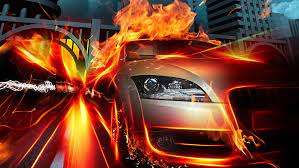 Hd Wallpaper Flame Fire Car Audi Motion Transportation Mode Of Transportation Wallpaper Flare
