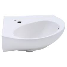 sink basin with single hole in white
