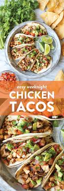 Easy Chicken Tacos Recipe Chicken Tacos Easy Recipes Chicken Taco Recipes