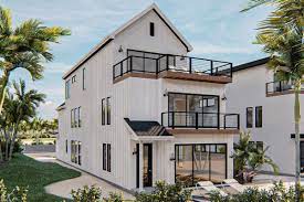 House Plan 963 00454 Narrow Lot Plan 3 209 Square Feet 3 Bedrooms 3 5 Bathrooms In 2021 Narrow Lot House Plans Beach House Floor Plans Narrow House Plans