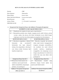Rpp k13 sekolah menengah pertama revisi matematika kelas 7 format doc terbaru. Rpp Kelas Vii K13 Revisi 2018