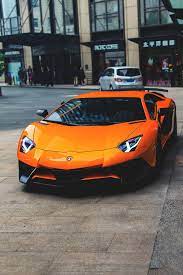 Orange Lamborghini Aventador Sv Lamborghini Lamborghini Veneno Super Araba