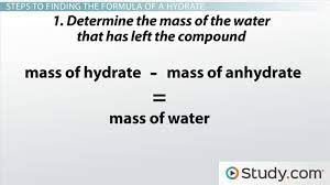 Magnesium sulfate (commonly known as epsom salts), used in therapeutic baths. Hydrates Determining The Chemical Formula From Empirical Data Video Lesson Transcript Study Com