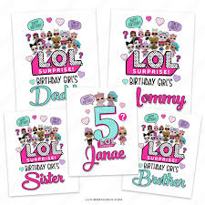 Surprise Birthday Party Ideas For Brother Lol Surprise Iron On Transfer Designs Family Pack Luvibeekidsco Family Birthday Shirts Birthday Surprise Party Lol Dolls
