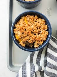 Healthy Oat Topped Peach Crumble Peach Crumble Oat Crumble Topping Crumble Recipe