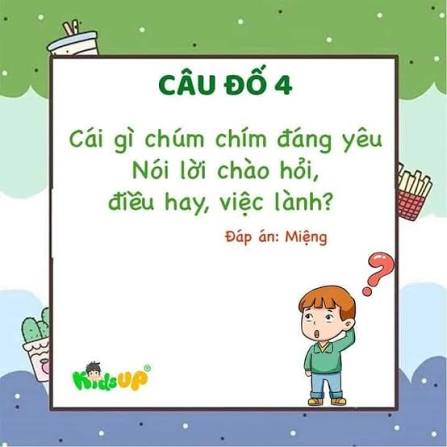 👫 NHỮNG CÂU ĐỐ THÚ VỊ VỀ CÁC BỘ PHẬN TRÊN CƠ THỂ CHO BÉ