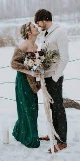 21 Impeccable Winter Wedding Dresses Wedding Dresses Guide Green Wedding Dresses Winter Wedding Dress Winter Wedding Photos