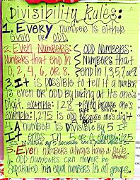 divisibility rules and even odd numbers divisibility