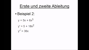 Erste Zweite Ableitung Youtube