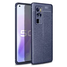 For VIVO X50 Pro+ Litchi Texture TPU ...