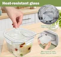 4 Pack Glass Food Storage Containers With Lids & Spoons – 2 Cup Round  Bowls, Oven & Freezer Safe