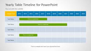 table timeline template for powerpoint