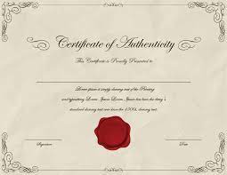 It is a document generally used by artist and designers to authenticate that an artwork or design is original, not a copy of another one … 37 Certificate Of Authenticity Templates Art Car Autograph Photo