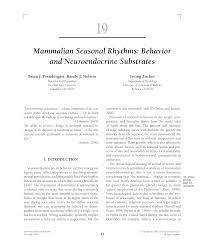 One million gardens can change the world start a garden… why is the garden so important? Pdf Mammalian Seasonal Rhythms Behavior And Neuroendocrine Substrates