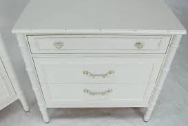 Maybe you would like to learn more about one of these? Pair Of White Lacquer Faux Bamboo Large Nightstands Three Drawer Bachelor Chests For Sale At 1stdibs