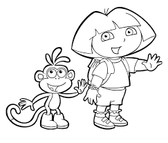 Keep a cat and pumpkin company on a magical night. Dora Explorer Tegninger Til Farvelaegning 6 Cartoon Coloring Pages Dora Coloring Monkey Coloring Pages