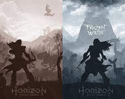 Horizon Zero Dawn Inspired 2 Piece Set Minimalist Posters Digital Horizon Zero Dawn Game Art Minimalist Poster