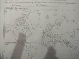 Countries and nations ___small outline map of the world. Mark The Following On World Map Brainly In