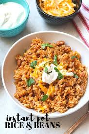 Instant Pot Rice And Beans Makes The Perfect Side Dish And Is Hearty Enough For A Vegetarian Vegetarian Instant Pot Instant Pot Dinner Recipes Dry Beans Recipe