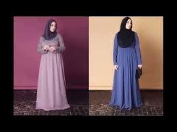 فساتين سهرة للسمينات المحجبات مودرن شيك فخمة Youtube