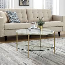 Round White Faux Marble Gold Coffee Table With Glass Shelf Pier 1 Imports Muebles Sala Muebles Ikea