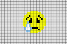 Disappointed But Relieved Face Emoji Pixel Art Pixel Art Pixel Art Design Lego Art