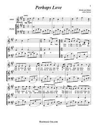 Perhaps Love Sheet Music John Denver Piano Sheet Music Free John Denver Sheet Music