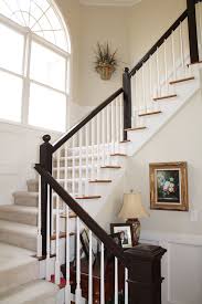 Black And White Stair Railing After Sherwin Williams Black Bean Painted Stair Railings Black And White Stairs Staircase Contemporary